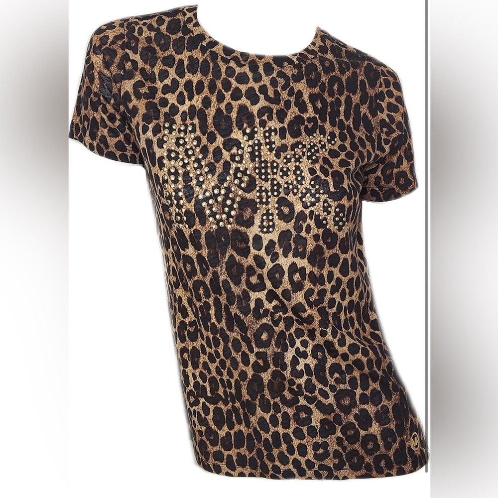 Michael Kors Tee Short Sleeve Shirt Cheetah Print